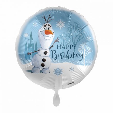 Disney Jégvarázs Olaf Snow Happy Birthday fólia lufi 43 cm - ÚJ