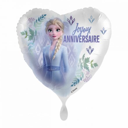 Disney Jégvarázs Elsa Joyeux Anniversaire fólia lufi 43 cm - ÚJ