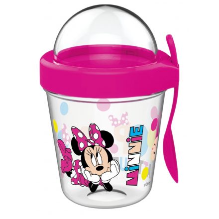 Disney Minnie pohár snack tartó fedéllel és kanállal 350 ml - ÚJ