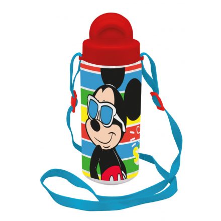 Disney Mickey Sun műanyag kulacs akasztóval 500 ml - ÚJ