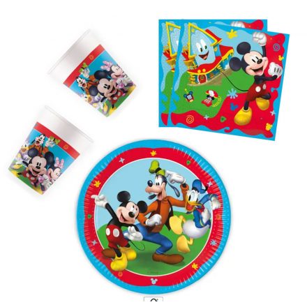 Disney Mickey Rock the House party szett 36 db-os 23 cm-es tányérral - ÚJ