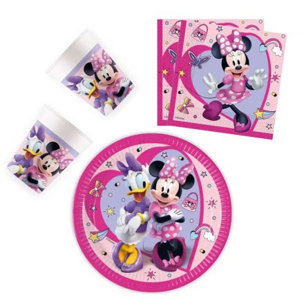 Disney Minnie Junior party szett 36 db-os 23 cm-es tányérral - ÚJ