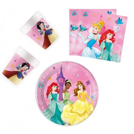 Disney Hercegnők Live Your Story party szett 36 db-os 20 cm-es tányérral - ÚJ