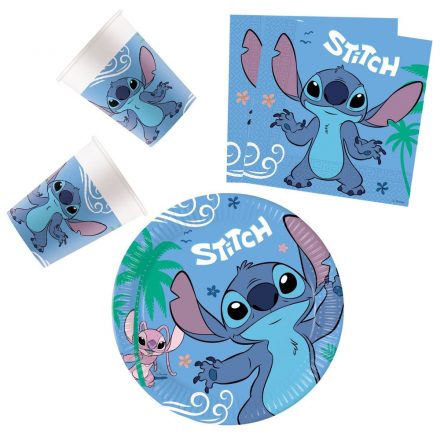 Disney Lilo és Stitch, A csillagkutya Angel party szett 36 db-os 23 cm-es tányérral - ÚJ