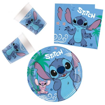 Disney Lilo és Stitch, A csillagkutya Angel party szett 36 db-os 20 cm-es tányérral - ÚJ