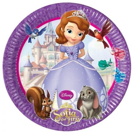 Disney Szófia Friends papírtányér 8 db-os 23 cm