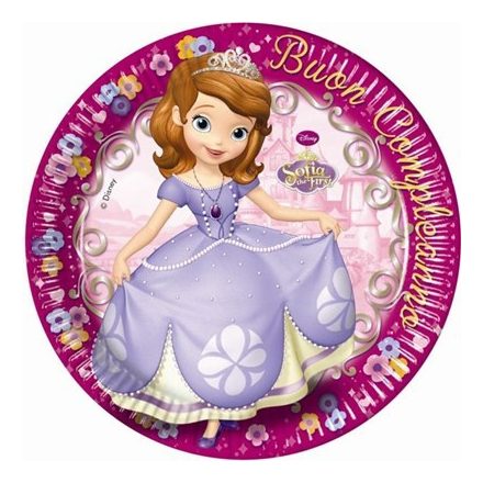 Disney Szófia First papírtányér 8 db-os 23 cm