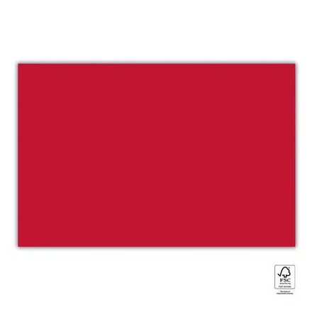 Piros Unicolour Red papír asztalterítő 120x180 cm FSC