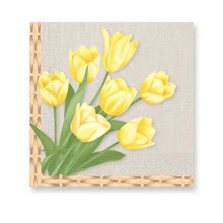 Húsvét Tulips szalvéta 20 db-os 33x33 cm - ÚJ