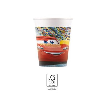 Disney Verdák Arena Race papír pohár 8 db-os 200 ml FSC