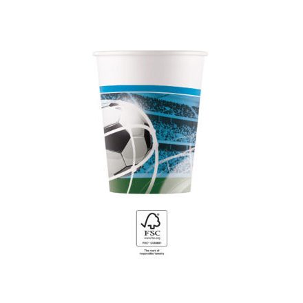 Focis Soccer Fans papír pohár 8 db-os 200 ml FSC