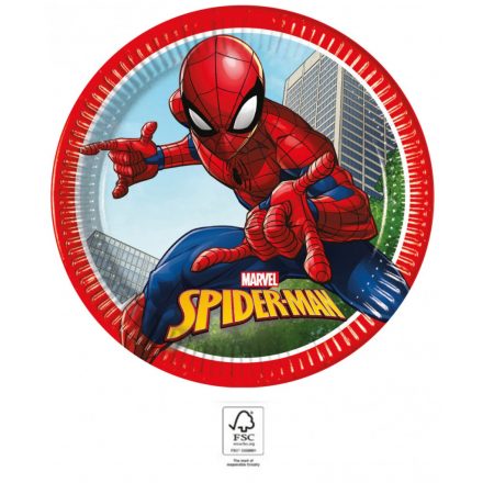 Pókember Crime Fighter papírtányér 8 db-os 23 cm FSC