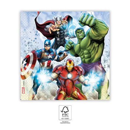 Bosszúállók Infinity Stones szalvéta 20 db-os 33x33 cm FSC - ÚJ