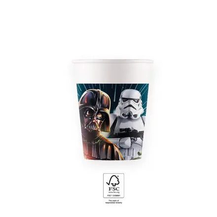 Star Wars Galaxy papír pohár 8 db-os 200 ml FSC - ÚJ