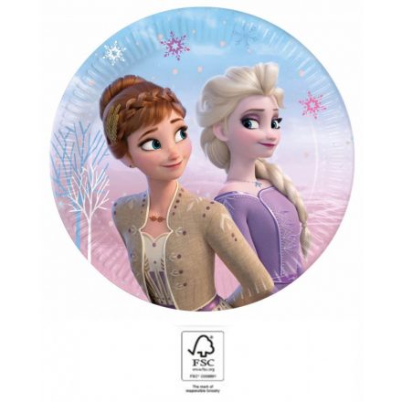 Disney Jégvarázs Wind papírtányér 8 db-os 20 cm FSC