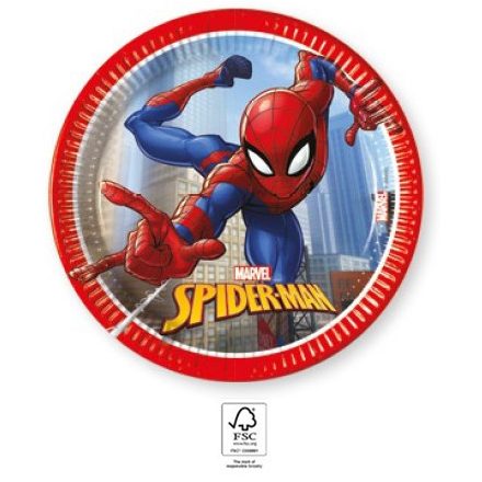 Pókember Crime Fighter papírtányér 8 db-os 20 cm FSC