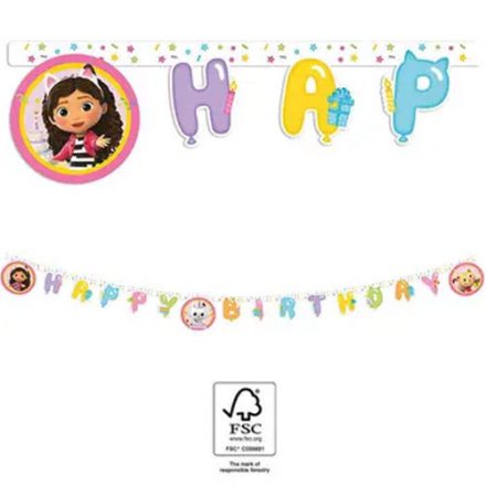 Gabi babaháza Friends Happy Birthday felirat FSC 2 m - ÚJ