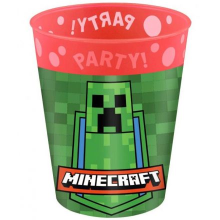 Minecraft micro prémium műanyag pohár 250 ml - ÚJ