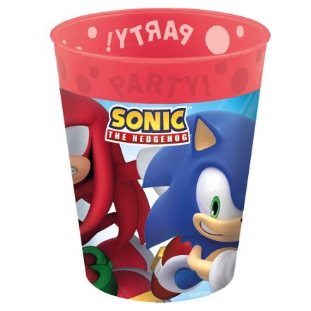 Sonic a sündisznó Sega micro prémium műanyag pohár 250 ml - ÚJ