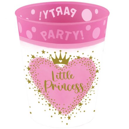 Hercegnő Little Princess micro prémium műanyag pohár 250 ml - ÚJ