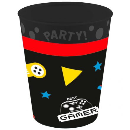 Gaming Party micro prémium műanyag pohár 250 ml - ÚJ