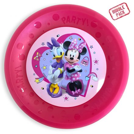 Disney Minnie Junior micro prémium műanyag lapostányér 4 db-os szett 21 cm - ÚJ