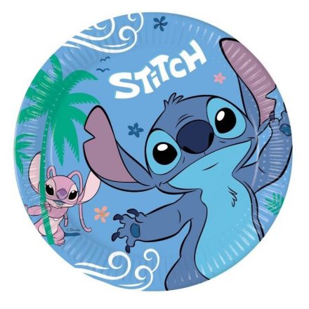 Disney Lilo és Stitch, A csillagkutya Angel papírtányér 8 db-os 23 cm FSC - ÚJ