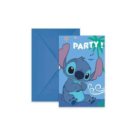 Disney Lilo és Stitch, A csillagkutya Angel party meghívó 6 db-os FSC - ÚJ