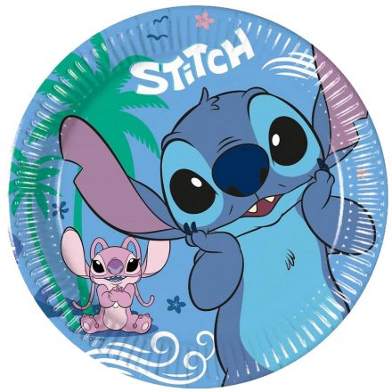 Disney Lilo és Stitch, A csillagkutya Angel papírtányér 8 db-os 20 cm FSC - ÚJ