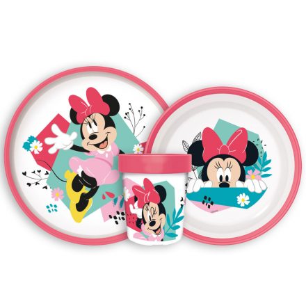 Disney Minnie Being More csúszásmentes étkészlet, micro műanyag szett - ÚJ