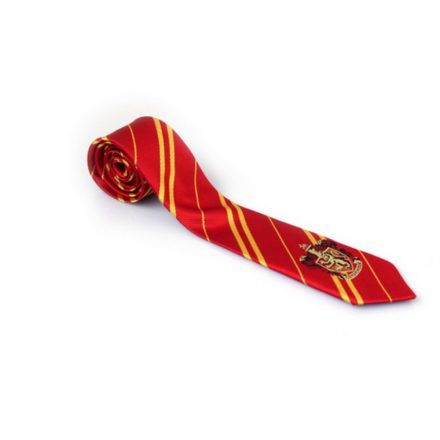 Piros címeres, emblémlás nyakkendő - Griffendél - Harry Potter - ÚJ
