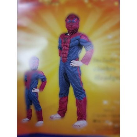 5-6 évesre izmosított Pókember jelmez maszkkal - Spiderman - ÚJ