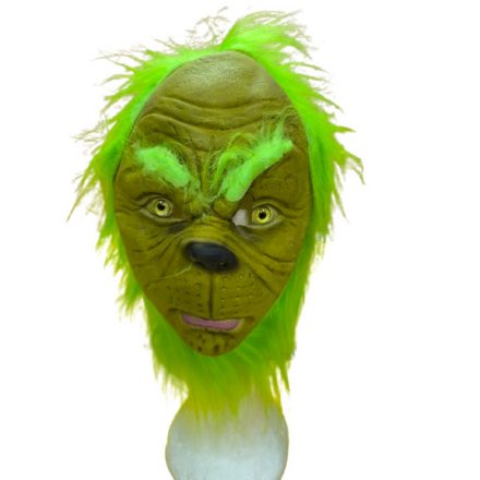 Zöld Grincs, Grinch gumi maszk, álarc - ÚJ