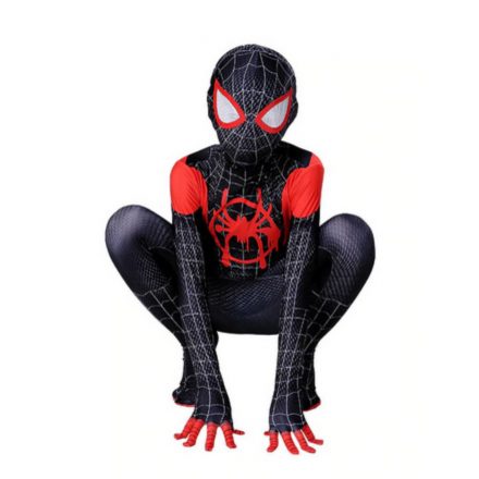 12-14 évesre (XXL) fekete Pókember jelmez - Spiderman - ÚJ