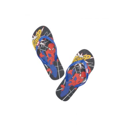 38-39-es fekete flip-flop, strandpapucs - Spiderman, Pókember - ÚJ