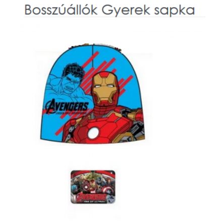 52 cm-es világoskék kötött sapka - Avengers - ÚJ