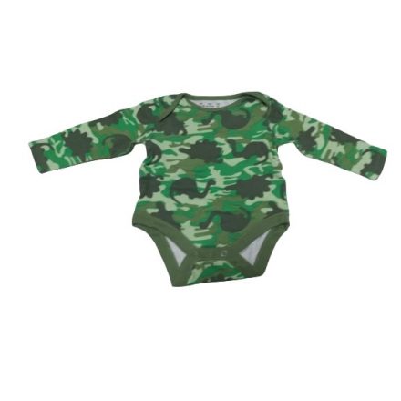 50-56-os khaki terepszínű hosszú ujjú body - F&F