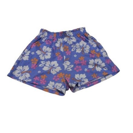 122-es kék virágos pamut short, rövidnadrág - H&M