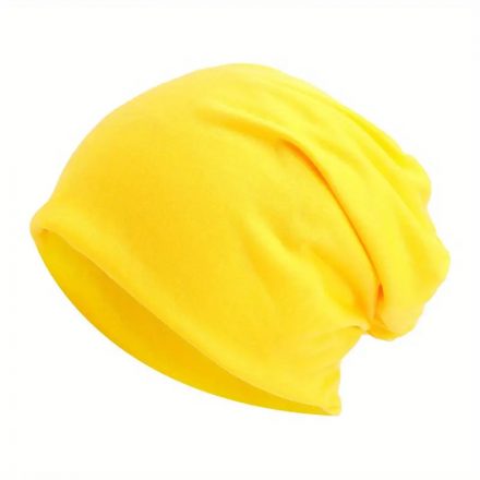 Sárga beanie sapka, unisex, felnőtt méret - ÚJ