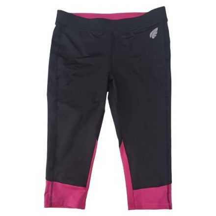 Női 40-42-es fekete-pink térdig érő sport leggings - Crivit