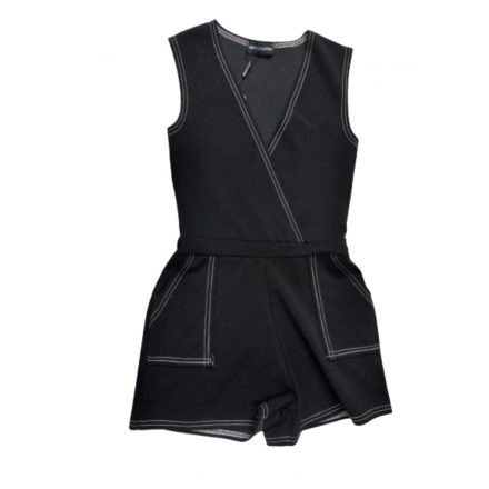 Női XS-S-es fekete playsuit - Pretty Little Thing - ÚJ