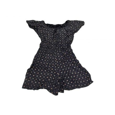 Női S-es fekete alapon virágos playsuit