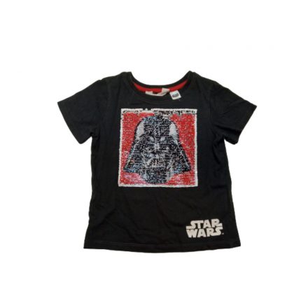 104-es szürke fiú átfordítós flitteres póló - H&M - Star Wars