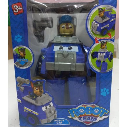 Transformers robot Chase kutya dobozban - Robot Car - Paw Patrol - Mancs Őrjárat - ÚJ 