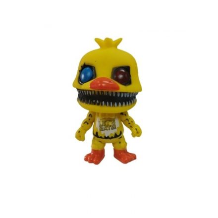 15 cm-es sárga műanyag figura, gonosz csirke - FNAF- Five Nights at Freddy’s - ÚJ